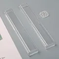 Astuccio per penne quadrato in plastica trasparente dal design minimalista elegante - 15.7x2.5x2.5cm / Trasparente
