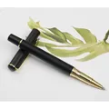 Professional black and gold metal sign pen with matte finish for business gifting. - Matte Black with Gold Trim