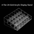 High quality 24-grid clear acrylic display stand for desktop organization and storage - 24-Grid Display Stand (006) / 172*115*57mm / Clear