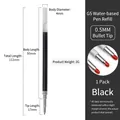 0.5mm black ink rollerball pen refill with 112mm total length and bullet tip specification - Black