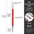 Red 0.5mm bullet tip rollerball pen refill with 112mm total length specifications - Red