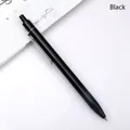 Minimalist slim metal ballpoint pen in elegant matte black finish for professional office use. - Black