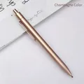 Elegant slim metal gel pen in champagne gold finish, perfect for office and gift use. - Champagne Gold