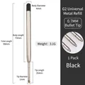 Universal G2 metal ballpoint pen refill 99mm length with 0.7mm black ink bullet tip - 1.0 Bullet Tip (Single) / Black