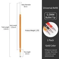 Universal 0.5mm gold gel pen refill with 130mm total length - Gold