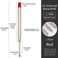 Professional red metal G2 ballpoint pen refill with 0.7mm bullet tip 99mm length - 1.0 Bullet Tip (Single) / Red