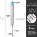 Recambio de bolígrafo de metal G2 universal, 99 mm de longitud, tinta azul de 0,7 mm, pack de 10 - 1.0 Punta de Bala (Unidad) / Azul