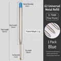 Standard blue G2 universal metal ballpoint pen refill with a 0.7mm bullet tip and 99mm length - 1.0 Bullet Tip (Single) / Blue