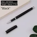 Eleganter schwarzer Metall-Tintenroller mit Silberakzenten für Büro und Geschenke - Business-Metallstift (809 Signaturstift) / 0.5mm / Schwarz