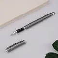 Hochwertiger grauer Metall Business Tintenroller mit elegantem Silberclip und Mattlack - Business-Metallstift (809 Signaturstift) / 0.5mm / Grau