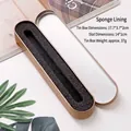 Golden rectangular tinplate metal pencil case with protective black sponge lining - Sponge Lining Style / 17.8*3.6*1.9CM