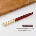 Retro vintage brass and redwood fountain pen with custom engraving and elegant design - Red Sandalwood