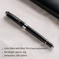 Klassischer eleganter Tintenroller aus Metall in Schwarz und Silber für das Büro - Black Silver