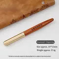 Handcrafted vintage rosewood and brass fountain pen for professional calligraphy and office gift - Yellow Rosewood