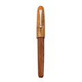 Vintage handmade solid wood fountain pen with retro grain for business writing and gifting - 0.5mm / Chestnut