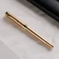 Classic champagne gold metal rollerball pen featuring an elegant matte finish design - Champagne