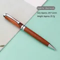 Vintage wooden ballpoint pen with sleek silver accents for business gifting - Rosewood Silver Accessories