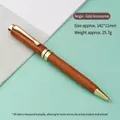 Retro wooden ballpoint pen with elegant gold metal hardware for business signature - Rosewood Gold Accessories