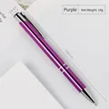 Metallisch violetter Kugelschreiber aus Aluminium mit elegantem 140 mm langem Design - Druckkugelschreiber (0007) / 0.7 Minenspitze / Lila