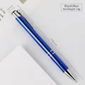Royal blue metal retractable ballpoint pen with 140mm length and net weight of 14g - Sapphire Blue