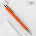 Premium orange aluminum metal retractable ballpoint pen with 140mm length and 14g weight. - Orange