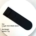 Detail der großen schwarzen PU-Leder-Stifthülle mit Maßen 185x56mm und einem Gewicht von 12g - 185x56mm / Schwarz