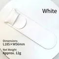 Nahaufnahme eines schlichten weißen PU-Leder-Stifteetuis mit eleganten feinen Nähten - 185x56mm / Weiß