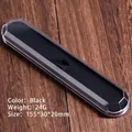 Elegante scatola regalo ottagonale per penna con coperchio trasparente e interno nero. - 15.5*3*2CM / Nero