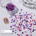 Ultra-thin laser gradient heart nail sequins for professional manicure decoration - Purple Laser / 01# Heart Sequins