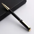 Elegante zwarte zakelijke metalen rollerpen met luxe gouden accenten en clipdetail - Zwart