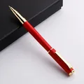 Luxe rode metalen zakelijke signatuurpen met goudkleurige details en luxe penclip - Rood
