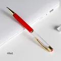 Elegant red and gold DIY metal ballpoint pen perfect for gifts and office branding - Red