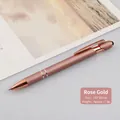 Bolígrafo retráctil de aluminio oro rosa con punta de lápiz para pantallas táctiles. - Punta de Bala 1.0mm (854) / Rosa oro