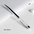 Minimalist ice silver DIY empty barrel ballpoint pen for quicksand filling - Ice Silver