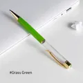 Elegant DIY empty barrel ballpoint pen in vibrant grass green color with golden accents - Grass Green