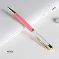 Elegant pink and gold hollow barrel ballpoint pen for DIY quicksand filling gift - Pink