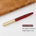 Vintage-Füllfederhalter aus rotem Sandelholz mit Messingkappe für elegantes Schreiben - Rotes Sandelholz