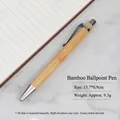 Bolígrafo de bambú vintage con textura de madera natural y un elegante clip metálico - Color madera natural