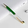 Premium army green ballpoint pen with a transparent DIY hollow barrel for gifts. - Army Green