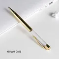 Shiny gold DIY empty barrel ballpoint pen suitable for quicksand or gold foil filler - Bright Gold