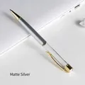 Matte silver ballpoint pen with transparent hollow rod for DIY gifts - Matte Silver