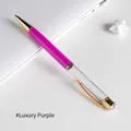Elegant purple and gold empty barrel ballpoint pen for DIY quicksand crafts gifts. - Luxury Purple