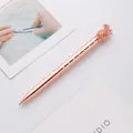 Elegant rose gold polka dot pineapple metal ballpoint pen for business gifting. - 1.0mm Bullet Head / Rose Gold Polka Dot