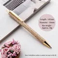 Elegant gold glitter retractable ballpoint pen, stylish stationery for office and gift use - Gold Style