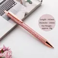 Elegant rose gold glitter retractable ballpoint pen with sparkling finish for gift - Rose Gold