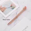 Rose gold luxury metallic ballpoint pen featuring a decorative pineapple top topper - 1.0mm Bullet Head / Rose Gold