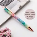 Glitter retractable ballpoint pen with rainbow mermaid scales and rose gold trim - Fish Scale Gradient Style
