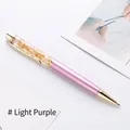 Elegant rotating metal ballpoint pen with gold foil filling in a light purple finish - Light Purple