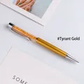 Elegant gold crystal ballpoint pen with shimmering shards and high-gloss metallic finish - Luxury Gold
