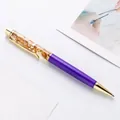Luxury gold foil oil ballpoint pen in deep purple and gold finish - Deep purple